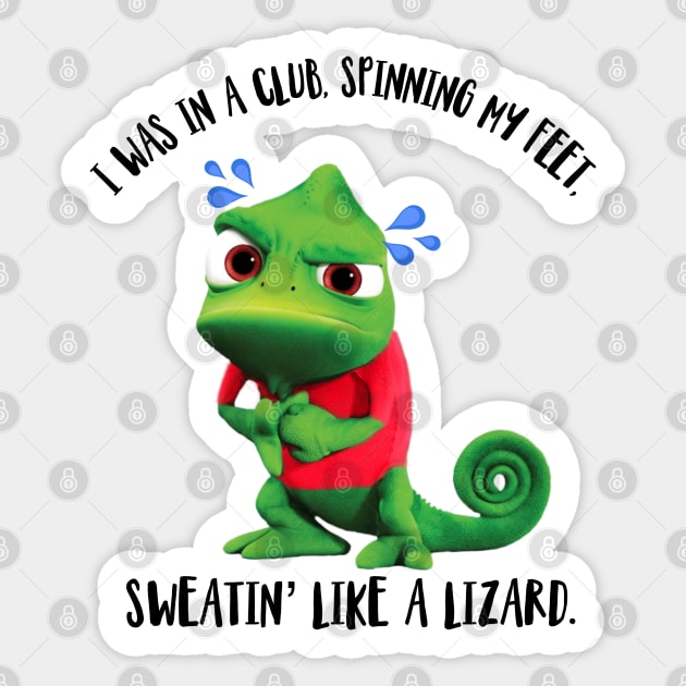 Sweating like a lizard Sticker by AndythephotoDr